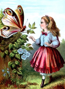 Image: How Lady Butterfly Spent the Day from Nursery Colored Picture Book ca 1870
