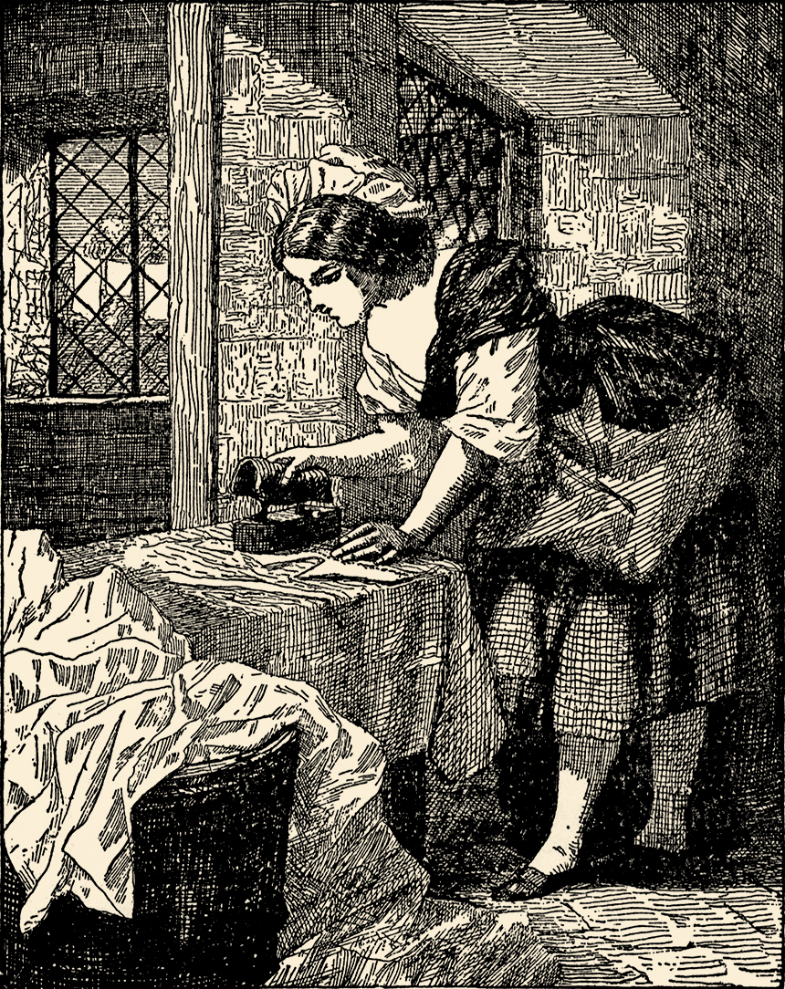 Illustration:  The Shirt-Collar.  Fairy Tales by Hans Christian Andersen.  Henry Altemus Company: Philadelphia. Ca 1920.